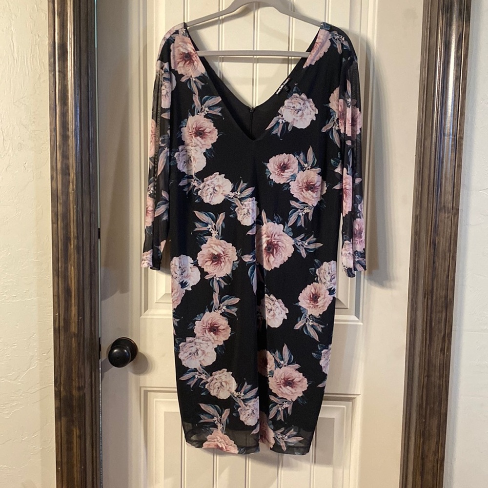 Charlotte Russe black floral Dress, Size 2x